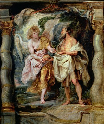 The Prophet Elijah and the Angel in the Wilderness by Peter Paul Rubens